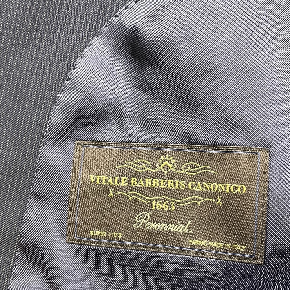 SuitSupply Vitale Barberis Super 110s Sports Blazer Striped Jacket Blue Men 41R - Picture 7 of 16
